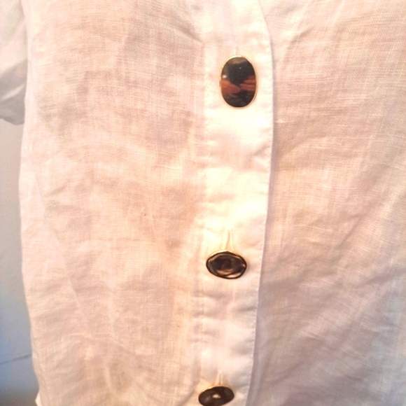 White linen S zara blouse - Picture 2 of 7